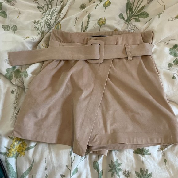Zara suede 60s style Coral pink shorts skirt skort! - Picture 5 of 7